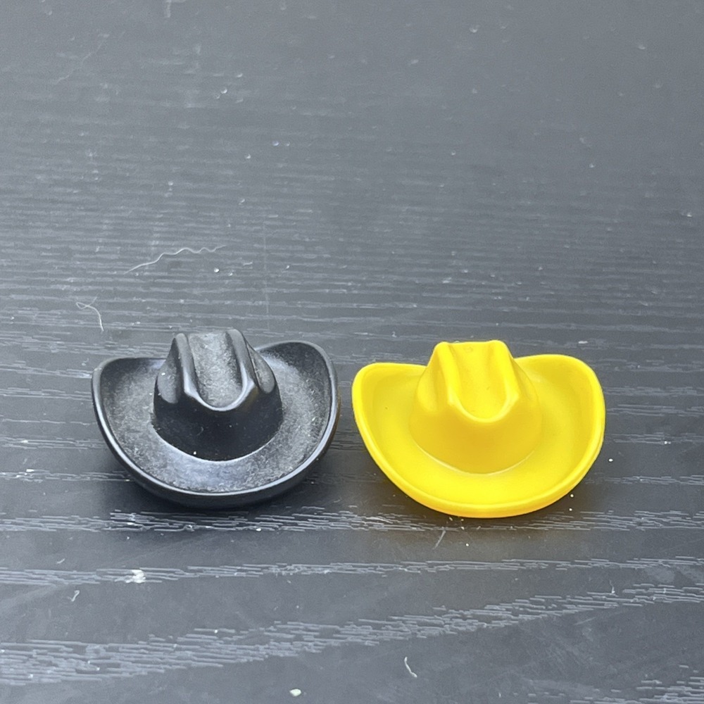 PLAYMOBIL Western Cowboy Hats Brown Lot of 2 Genuine Replacement Parts
